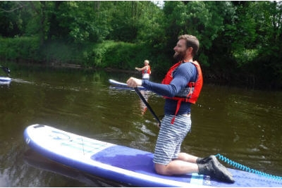 Stand-up paddle boarding on the River Wye Forest of Dean Wye Valley Wales Adventure days out