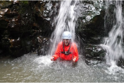 Hen party adventure activity weekend away Gorge Scrambling in the Forest of Dean & Wye Valley, Brecon Beacons Wales