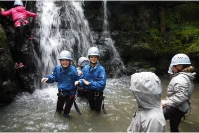Gorge scrambling with youth groups outdoor adventure activities Forest of Dean & Wye Valley