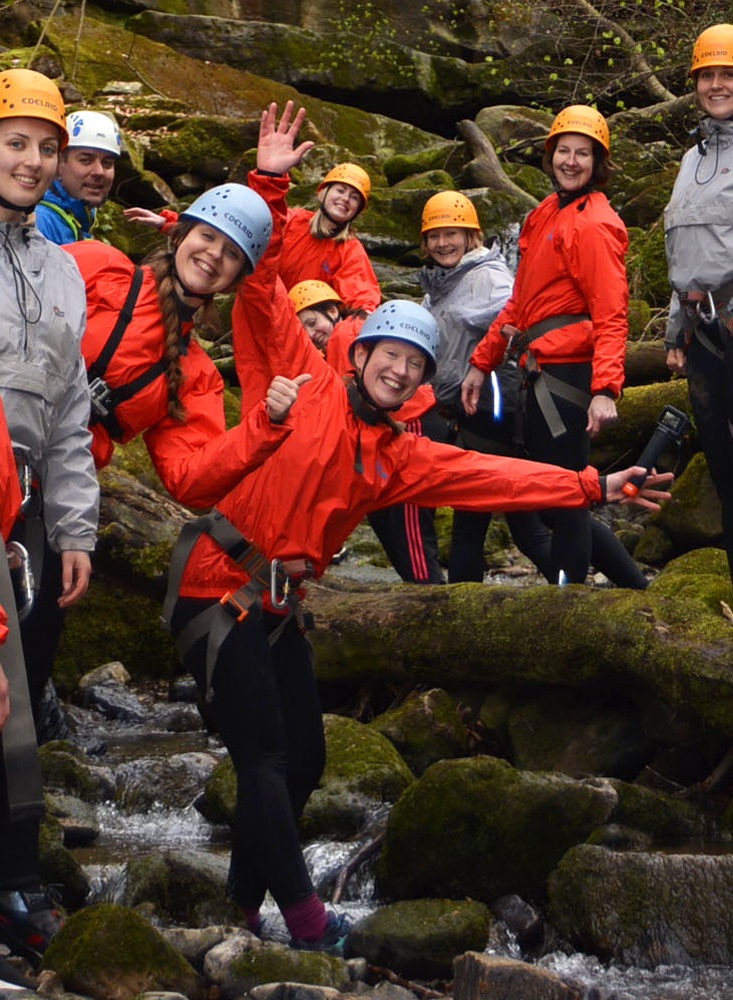Gorge scrambling adventure activities Wales