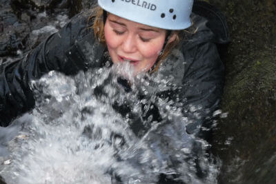 Gorge scrambling near Brecon Beacons Forest of Dean Wye Valley Monmouthshire