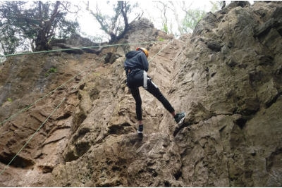 Rock climbing at Symonds Yat Forest of Dean Wye Valley Wales Adventure days out