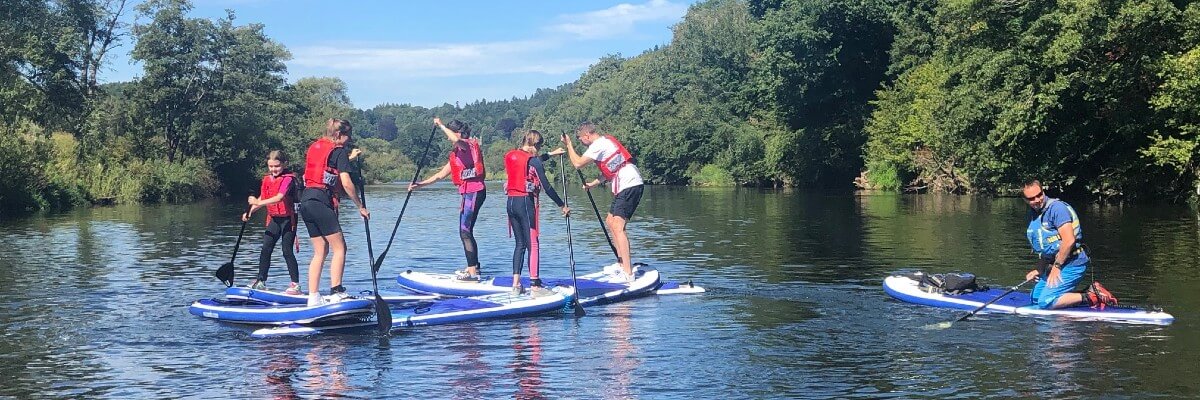 Stand-up paddle boarding South Wales Scouts Youth groups